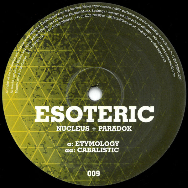 Nucleus + Paradox* : Etymology / Cabalistic (12")