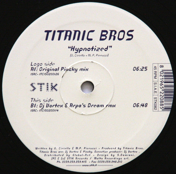 Titanic Bros* : Hypnotized (12")