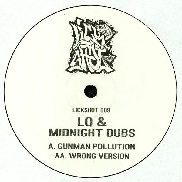 L Que & Midnight Dubs : Gunman Pollution / Wrong Version (10", Ltd)
