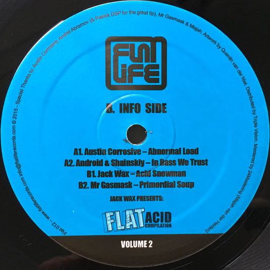 Various : Jack Wax Presents: "Flat Acid Compilation" Volume 2 (12", Maxi, Comp, RP)