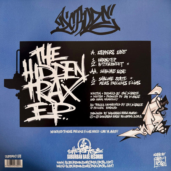 D'Cruze : The Hidden Trax EP (12", EP, Blu)