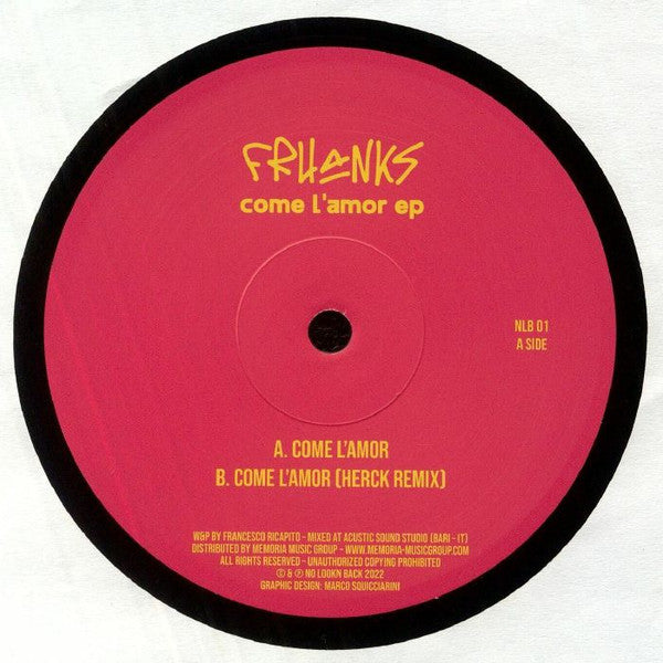 Frhanks : Come l'amor EP (12")