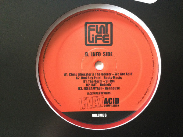 Various : Jack Wax Presents "Flat Acid Compilation" Volume 6 (12", Maxi, Comp, Ltd, Red)
