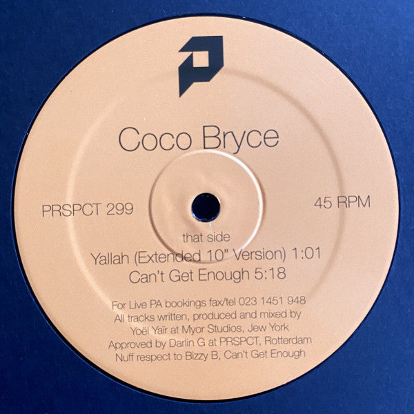 Coco Bryce : My Space (12")