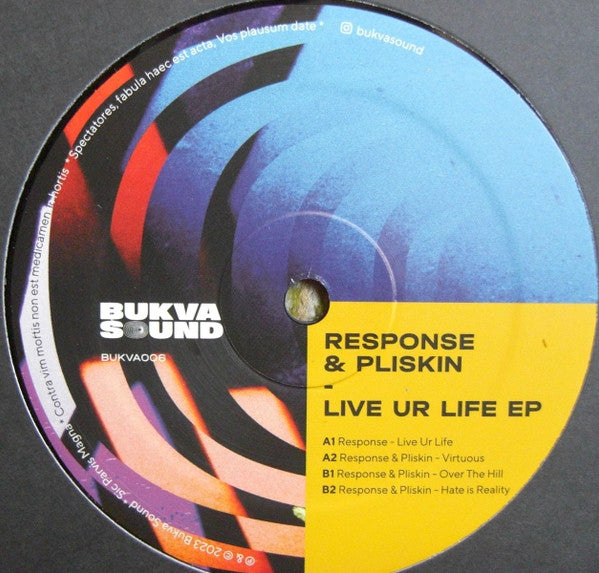 Response & Pliskin : Live Ur Life EP (12", EP)
