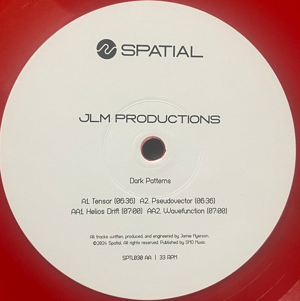 JLM Productions : Dark Patterns (12", EP, Red)