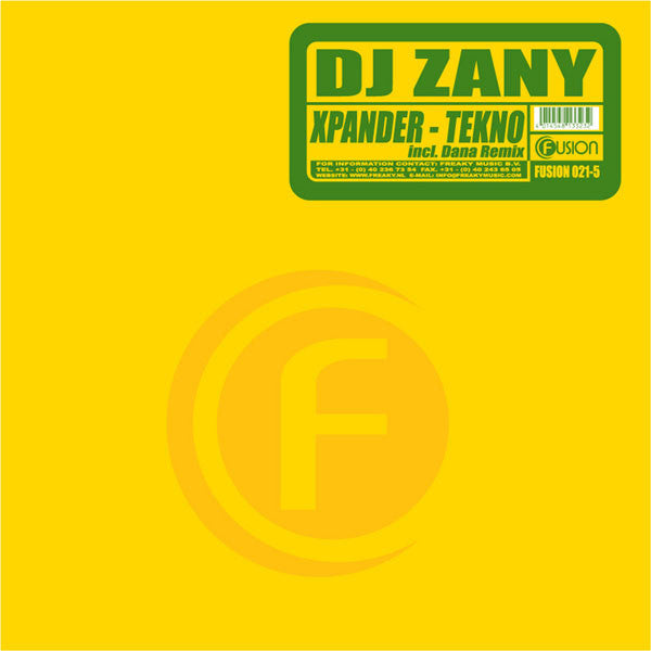 DJ Zany : Xpander / Tekno (12")