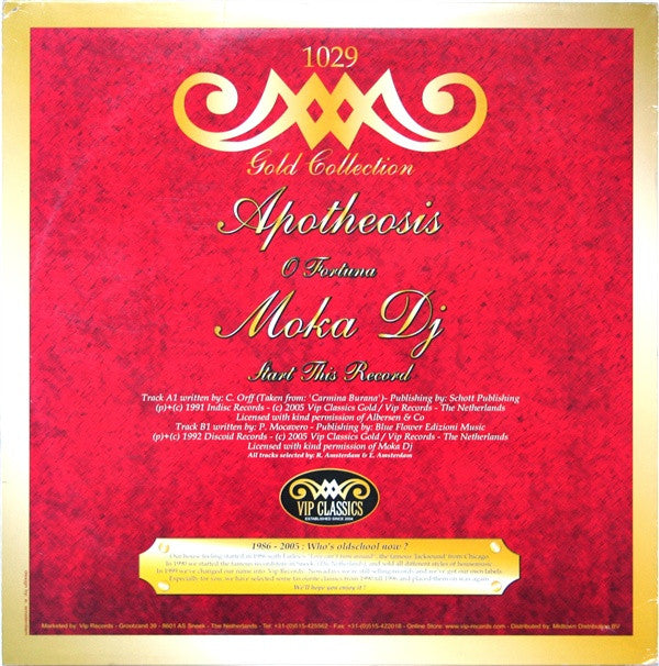 Apotheosis / Moka DJ : O Fortuna / This Record (12")