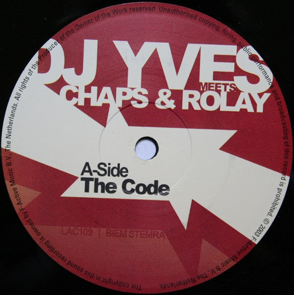 DJ Yves Meets Chaps & Rolay : The Code (12")