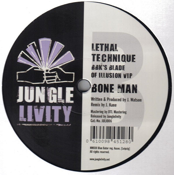 Bay B Kane & Darkhalf / Bone Man : Get Madd V.I.P / Lethal Technique (BBK's Blade Of Illusion V.I.P) (12")