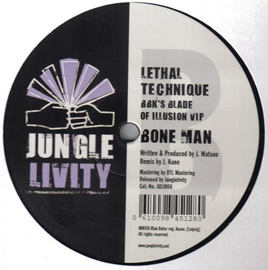 Bay B Kane & Darkhalf / Bone Man : Get Madd V.I.P / Lethal Technique (BBK's Blade Of Illusion V.I.P) (12")