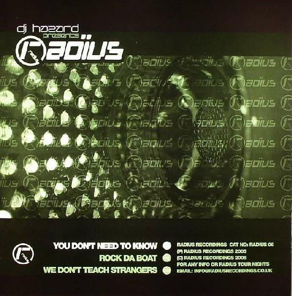 You Don't Need To Know : Rock Da Boat / We Don't Teach Strangers (12")