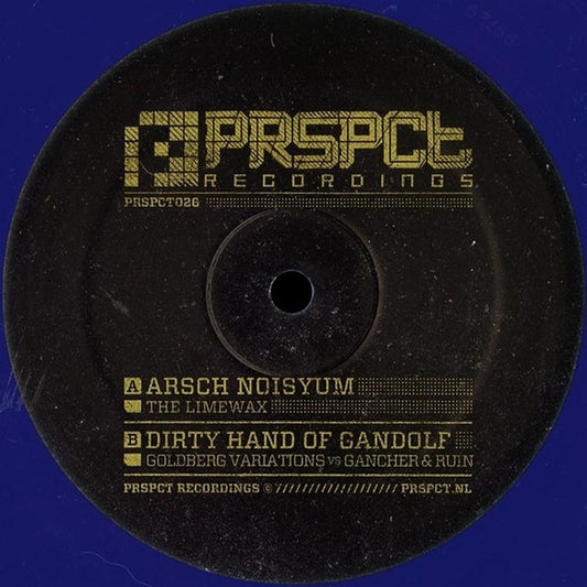 Limewax / Goldberg Variations Vs Gancher & Ruin : Arsch Noisyum / Dirty Hand Of Gandolf ‎ (12", Blu)