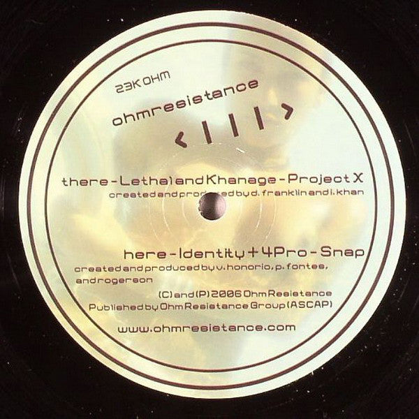 Lethal & Khanage / Identity (4) & 4Pro : Project X / Snap (12")
