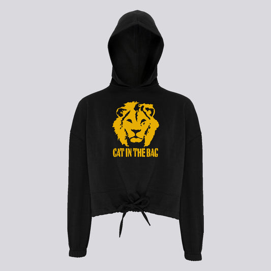 HOODIE CROPPED OVERSIZE CAT IN THE BAG LION YELLOW FEMME